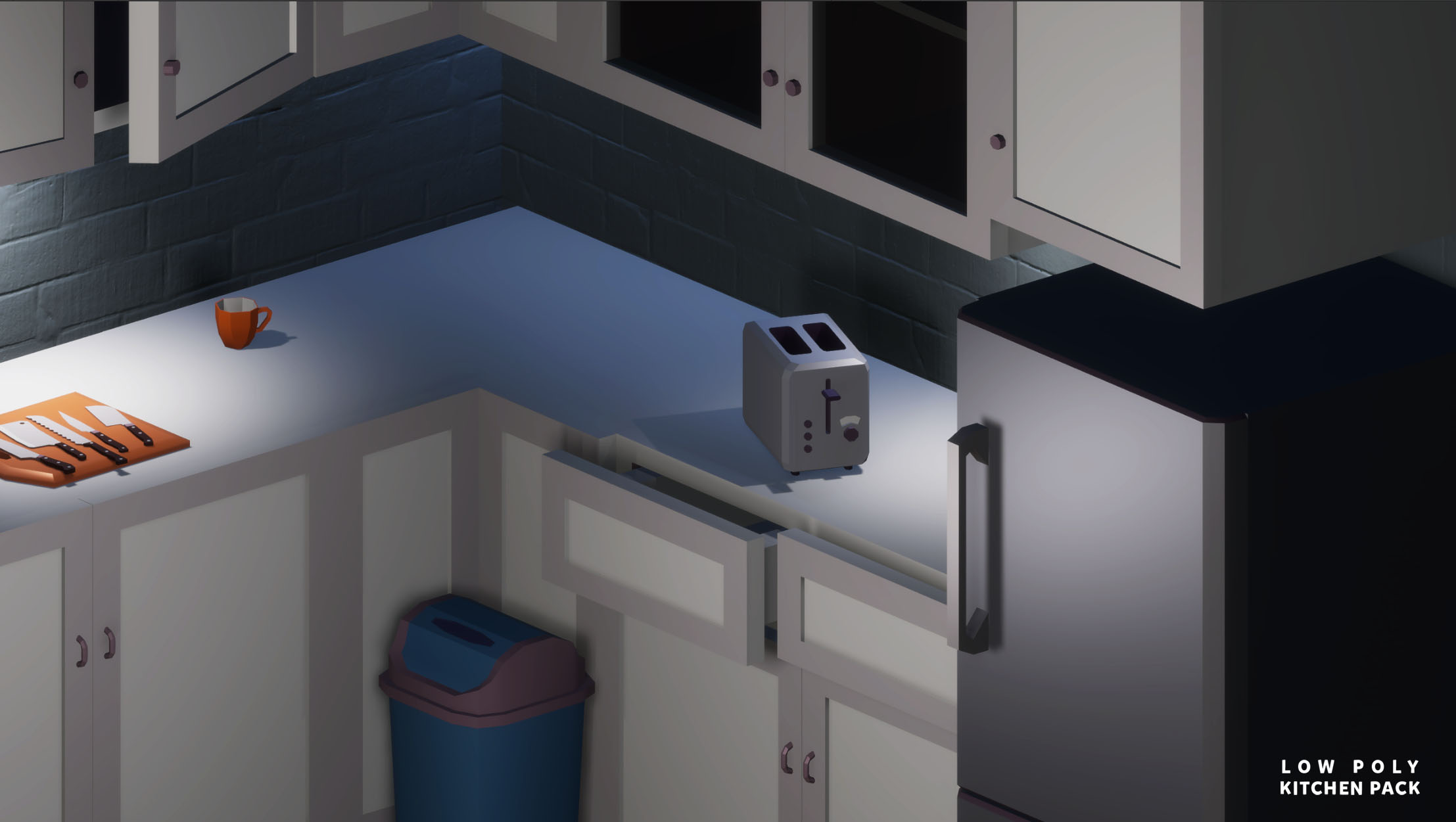 Low Poly Kitchen preview