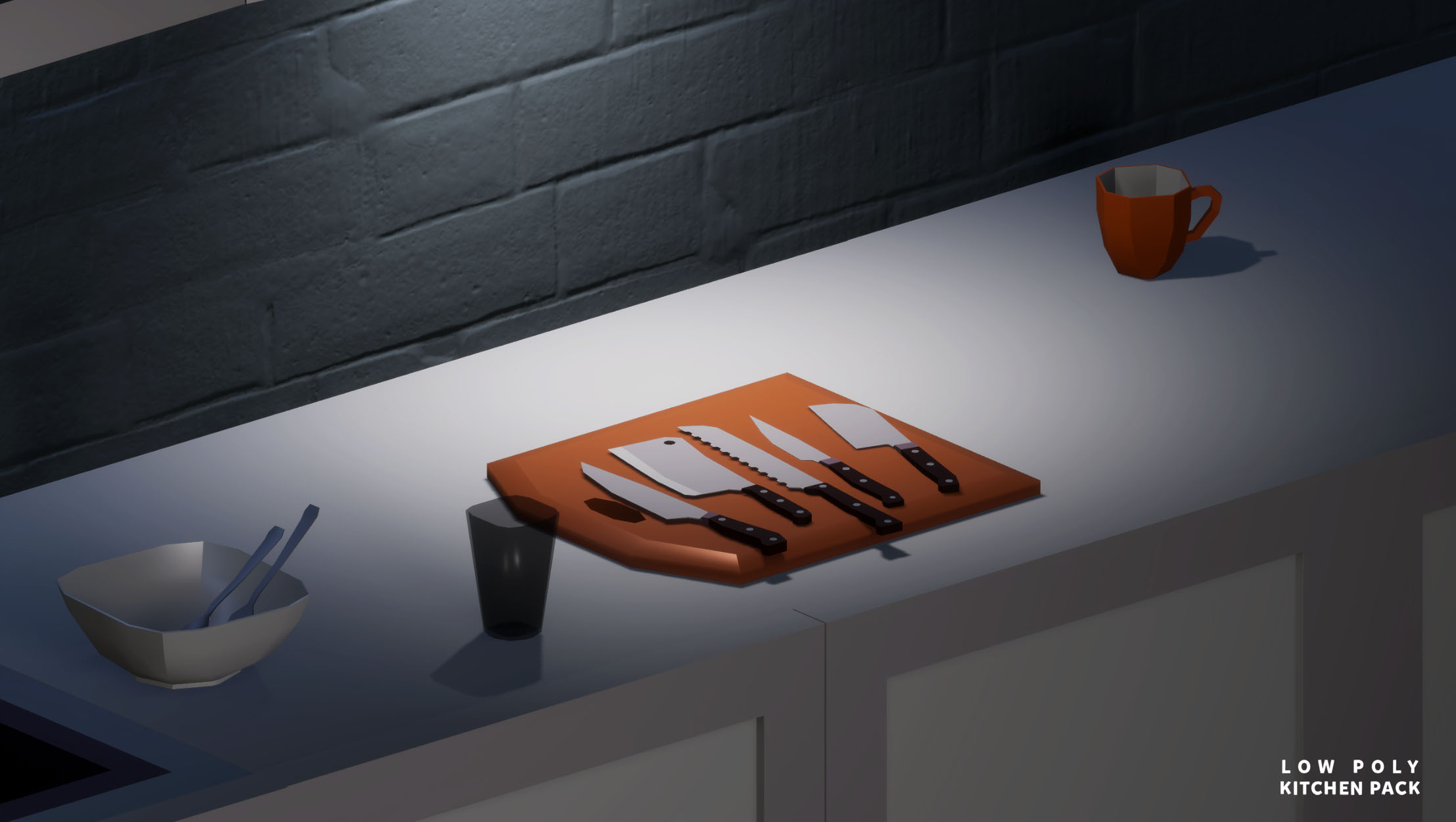 Low Poly Kitchen preview