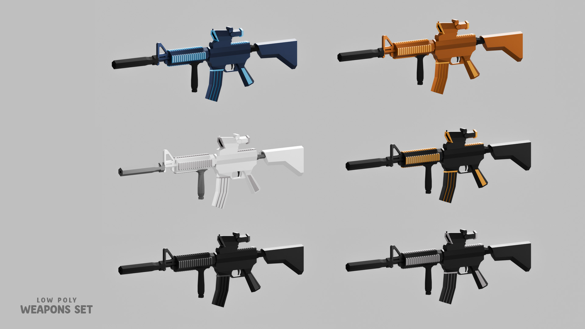 Low Poly Weapons Set