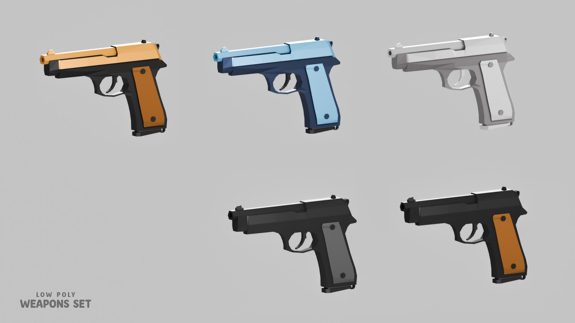 Low Poly Weapons Set