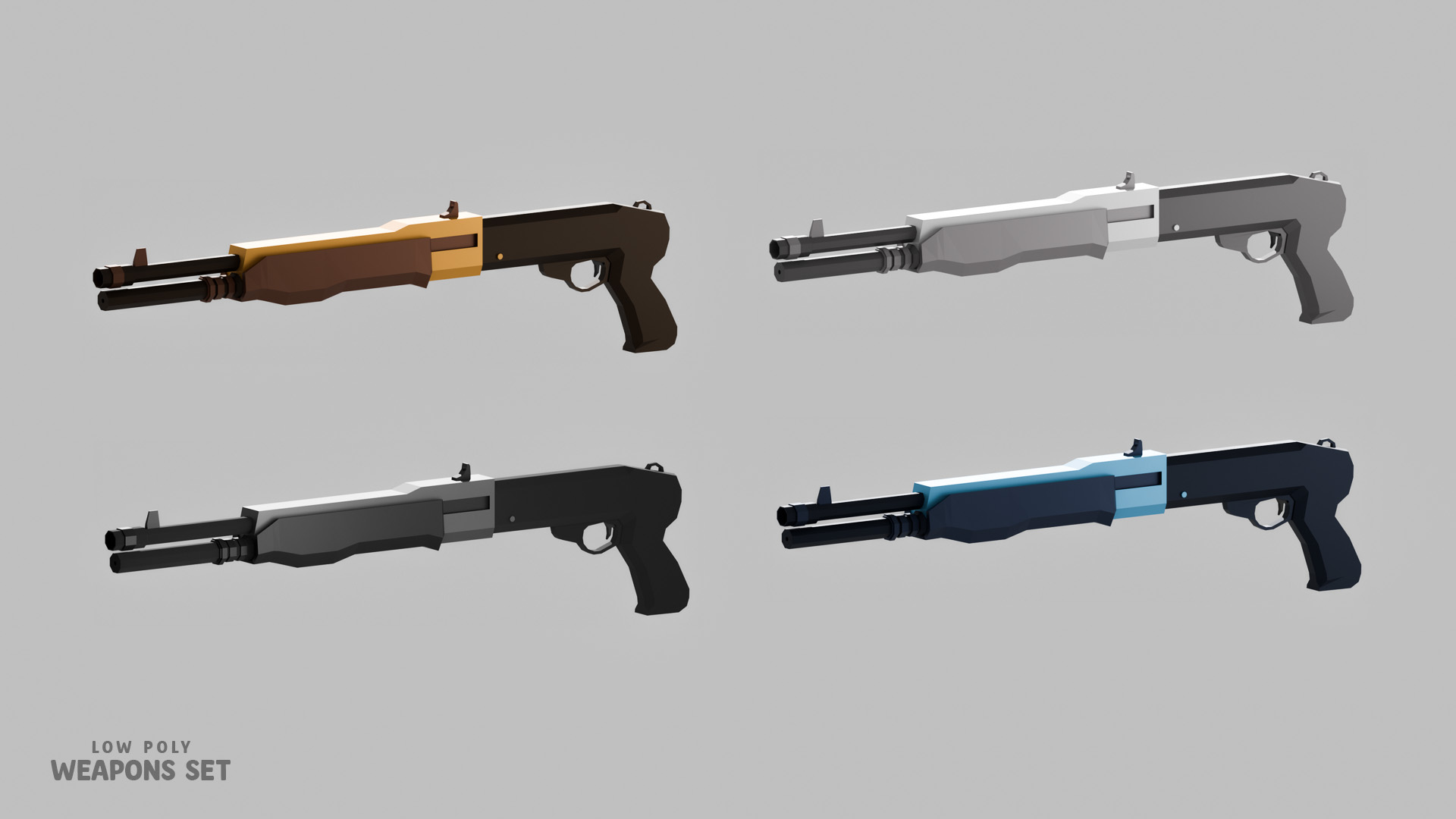 Low Poly Weapons Set