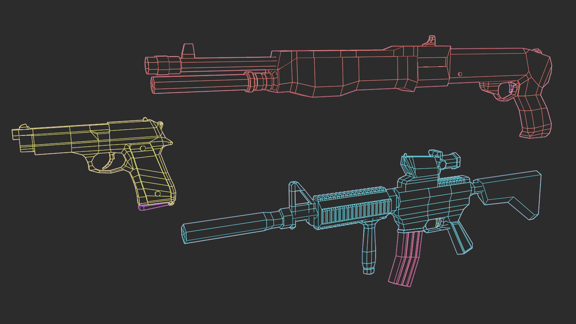Low Poly Weapons Set